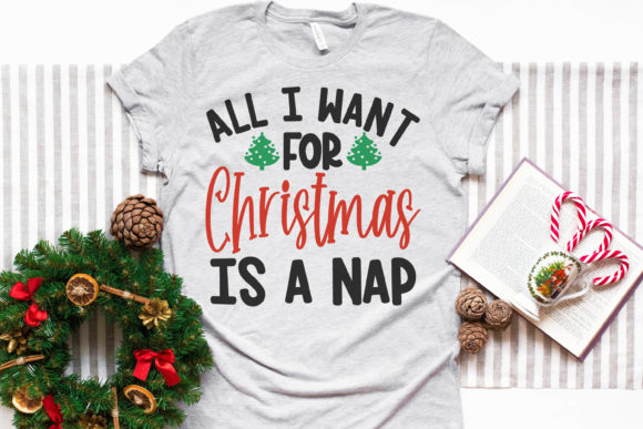 All I Want for Christmas is a Nap: A Festive Graphic Design Asset