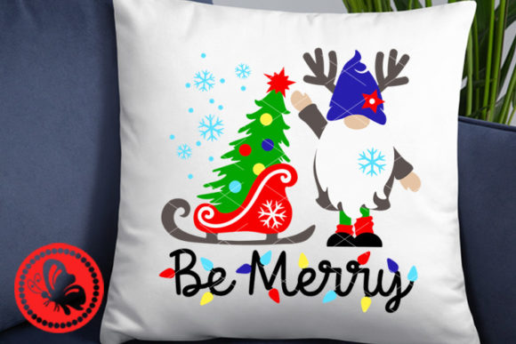 Be Merry Gnome Christmas Tree Clipart: A Festive Graphics Essential