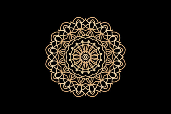 Beauty Gold Mandala Christmas Embroidery