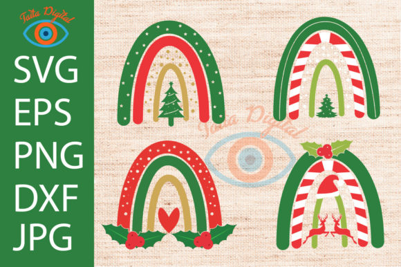 Boho Christmas Rainbow Design: A Versatile Graphics Asset