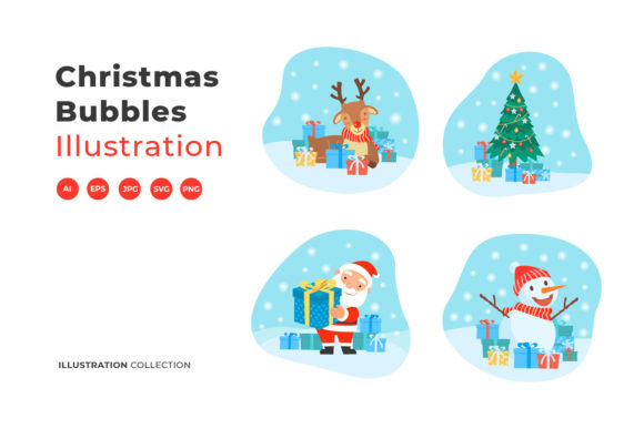 Christmas Bubbles: Festive Graphics for Handmade Creations