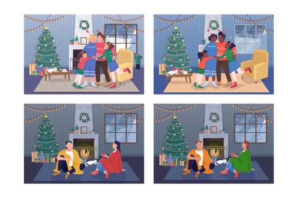 Christmas Cheer in Graphics: A Review of Celebrating Christmas at Home Characters