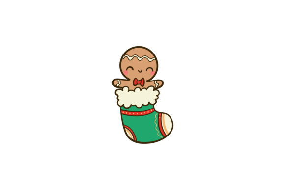 Christmas Gingerman Sock Green Svg: A Festive Graphic for Creative Projects