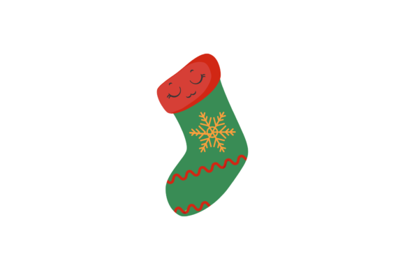 Christmas Kawaii Sock: A Charming Addition to Your Embroidery Projects