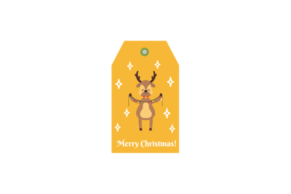 Christmas Label Tag Deer and Lamp Svg: A Versatile Graphics Illustration