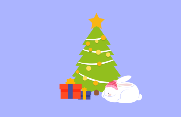 Christmas Rabbit Illustration Xmas: A Versatile Graphics Asset