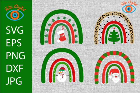 Christmas Rainbow Design: A Festive Graphics and Illustrations Gem