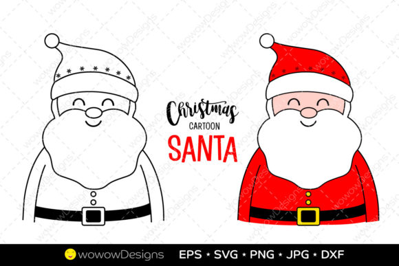 Christmas Santa Cartoon Character: A Festive Embroidery Gem