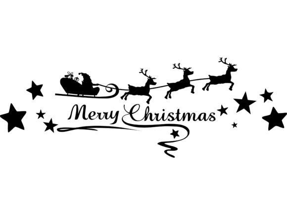 Christmas Silhouette Sleigh: A Festive Graphics Treasure