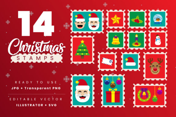 Christmas Stamps: A Festive Graphic for Your Content