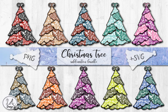 Christmas Tree Sublimation SVG Bundle: Graphics for Creative Marketers