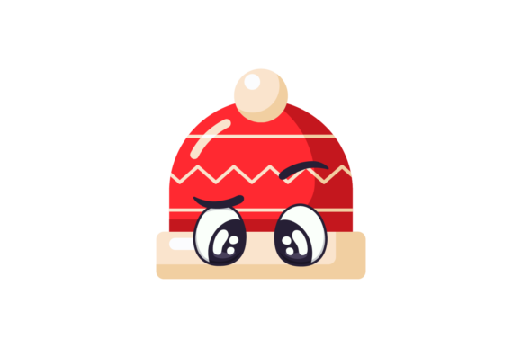Christmas Winter Hat Red Kawaii Svg: A Charming Illustration for Creative Projects