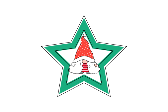Gnome Christmas Ornament Star: A Festive Graphics Delight