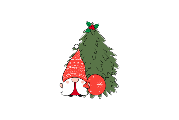 Gnome Christmas Ornament Tree: A Versatile Graphic for Holiday Branding