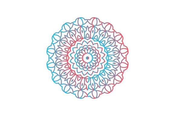 Gradient Christmas Mandala: A Versatile Graphic for Holiday Creations