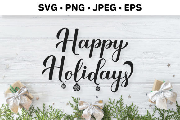 Happy Holidays Sign: A Festive Graphic for Winter Crafts