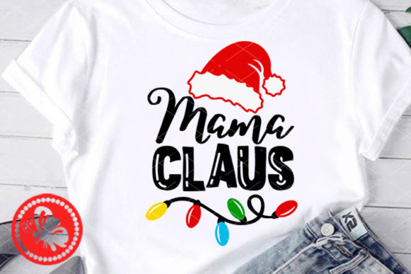 Mama Claus Christmas Lights Santa Hat: A Festive Graphic Design Asset