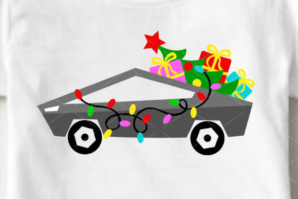 Merry Christmas Lights Electric Car Graphics