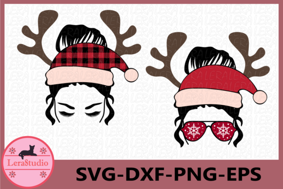Messy Bun Deer, Antler, Christmas: A Versatile Graphic for Branding